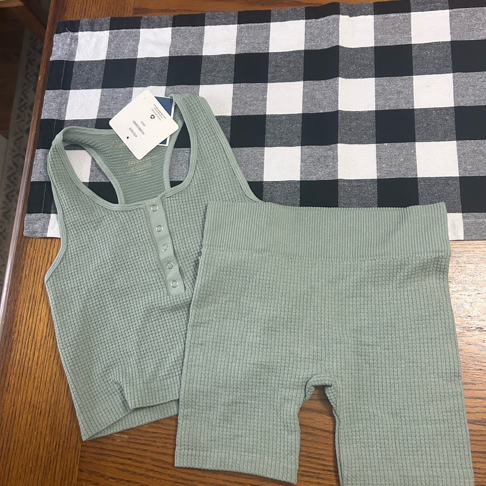 Sage Green Ribbed Tank Top